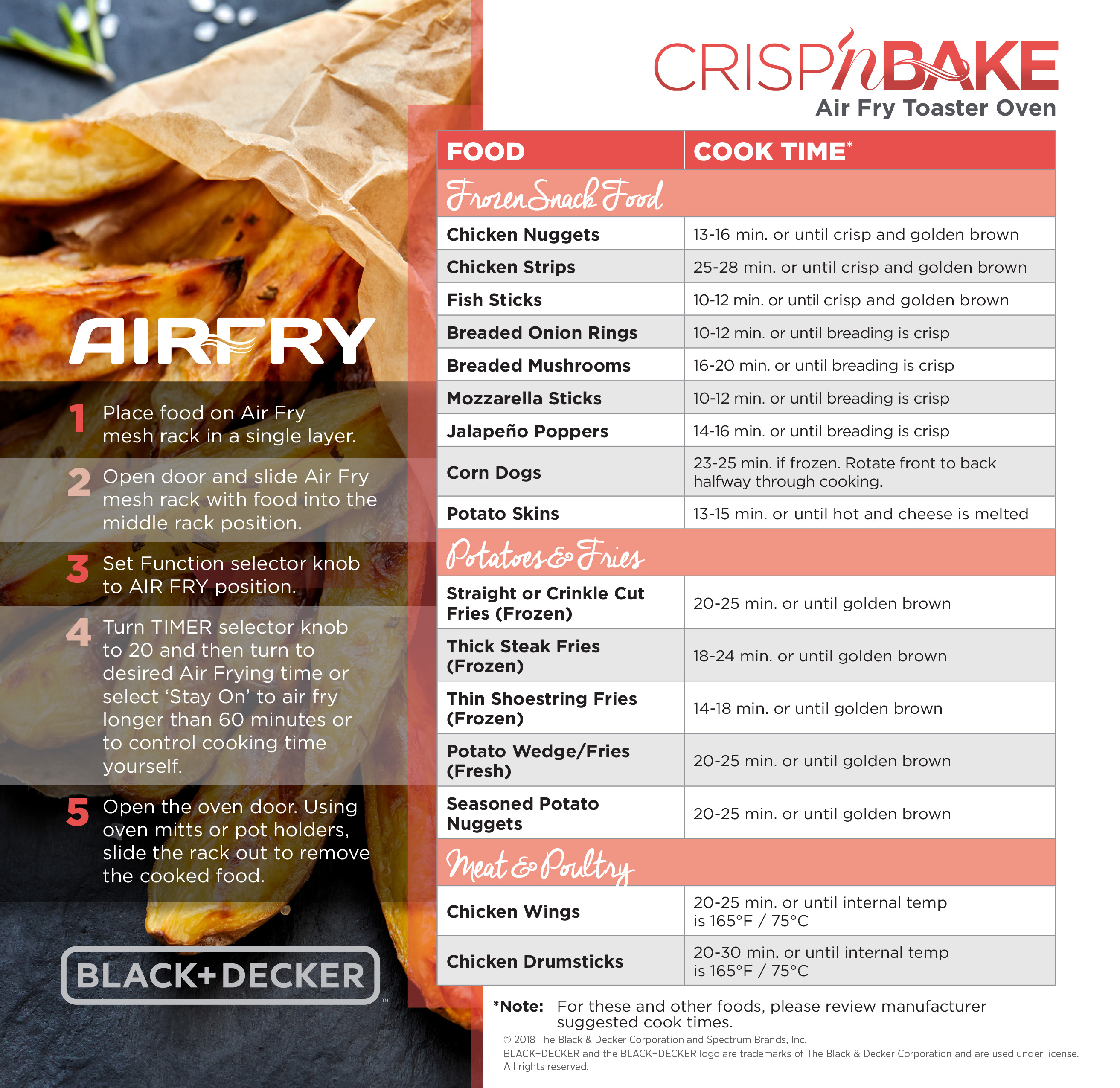 Black and decker crisp and bake hot sale